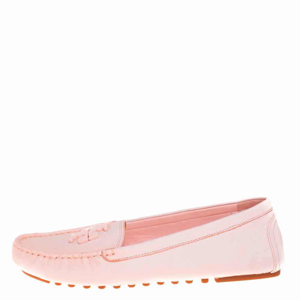 

Tory Burch Blush Pink Leather Lowell Loafers Size