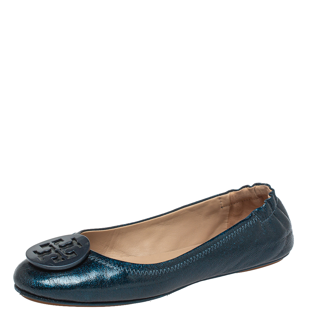 tory burch blue flats