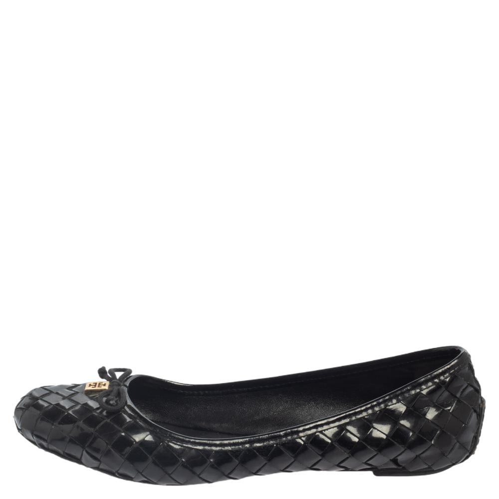

Tory Burch Black Patent Leather Ballet Flats Size
