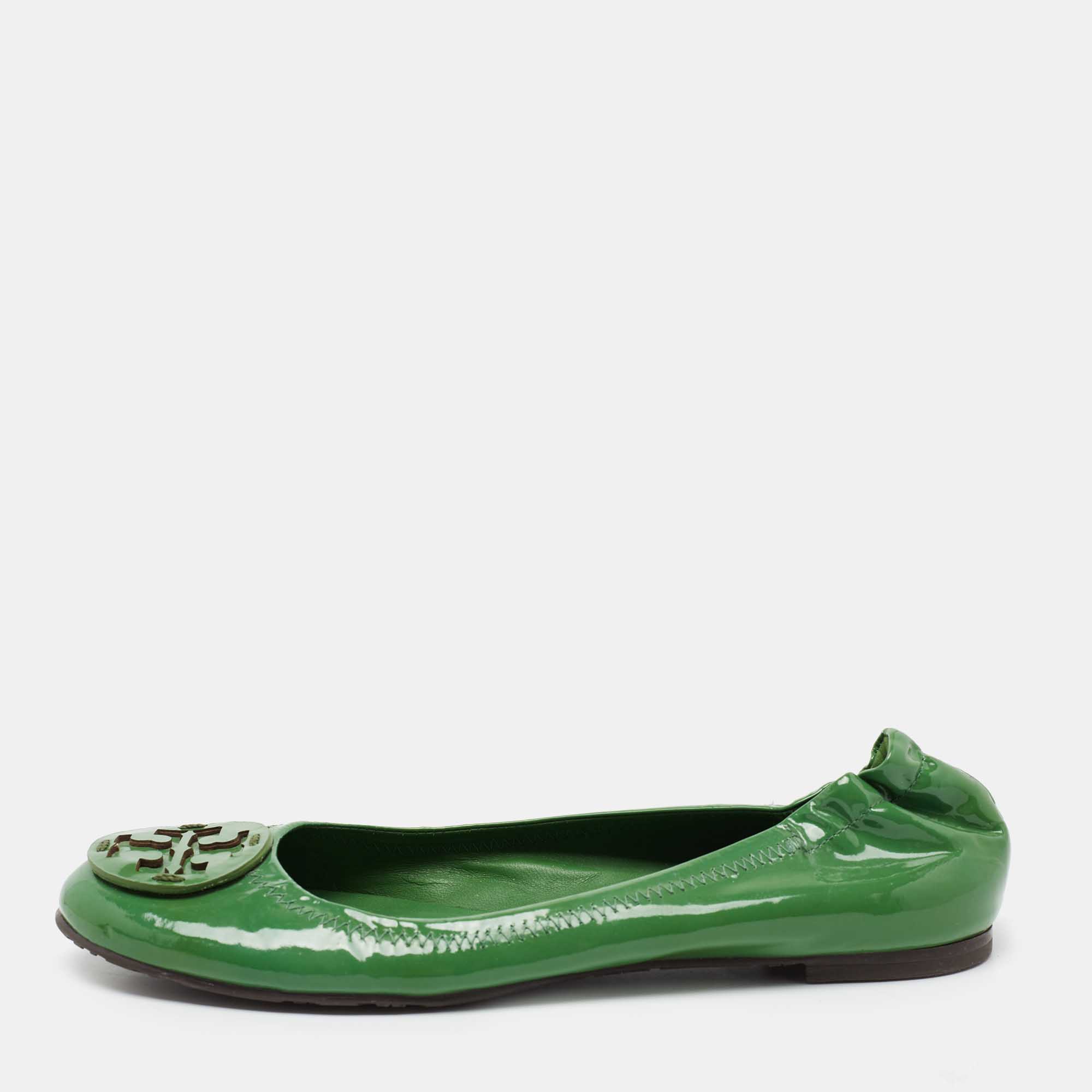 green tory burch flats