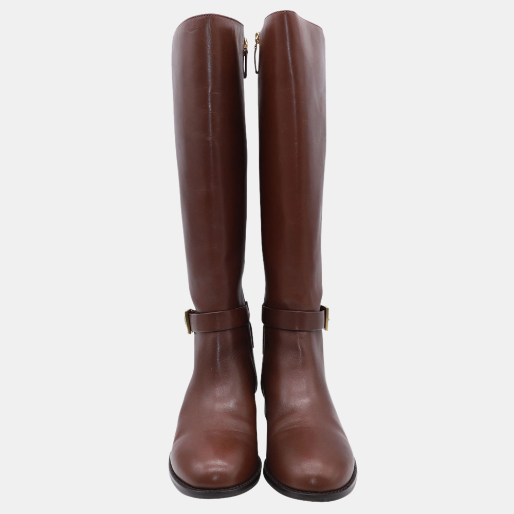 

Tory Burch Brown Leather Knee Length Riding Boots Size US 9