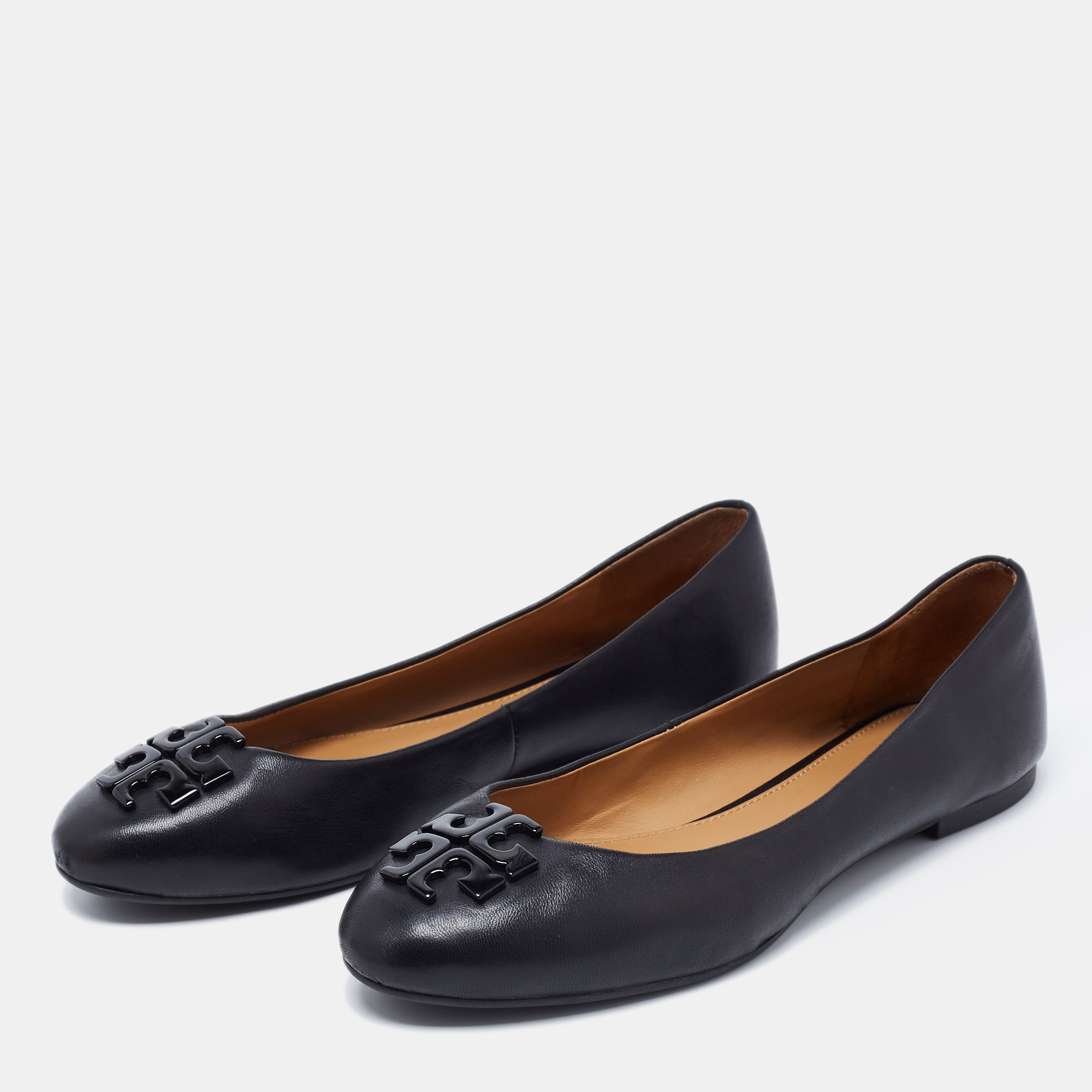 

Tory Burch Black Leather Lowell Ballet Flats Size