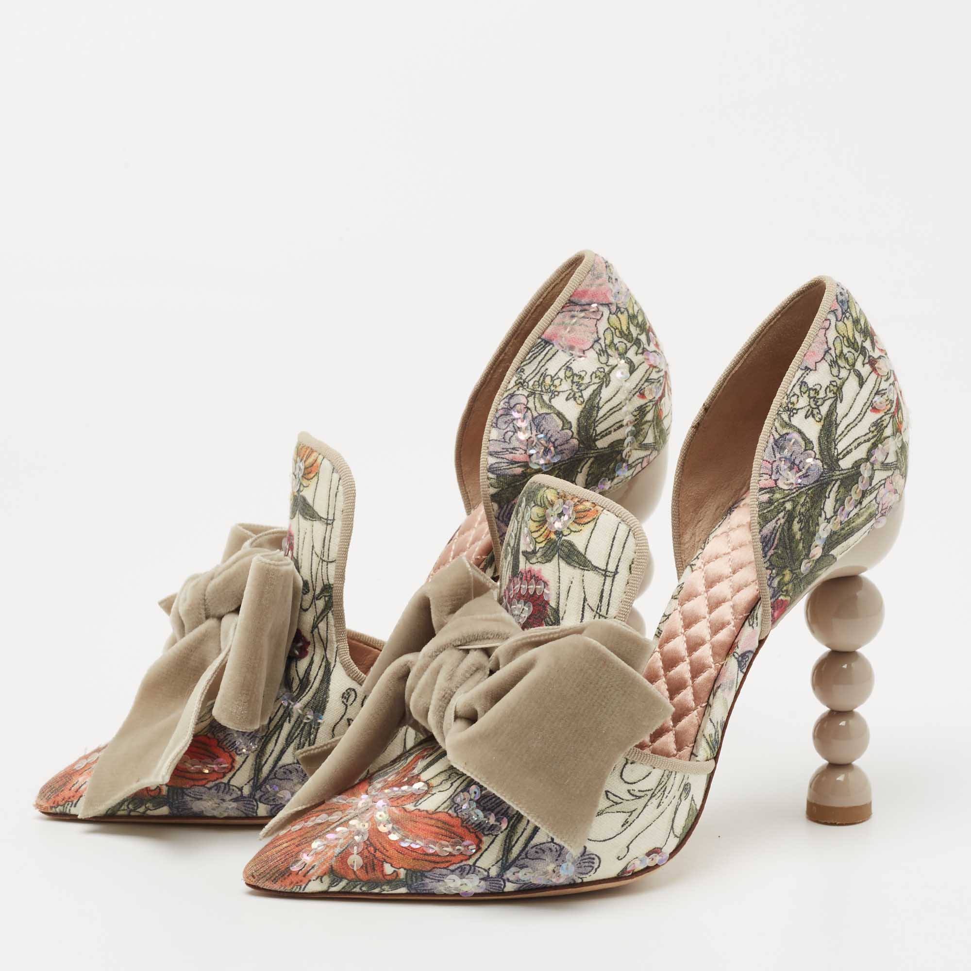 

Tory Burch Multicolor Brocade Fabric Pumps Size