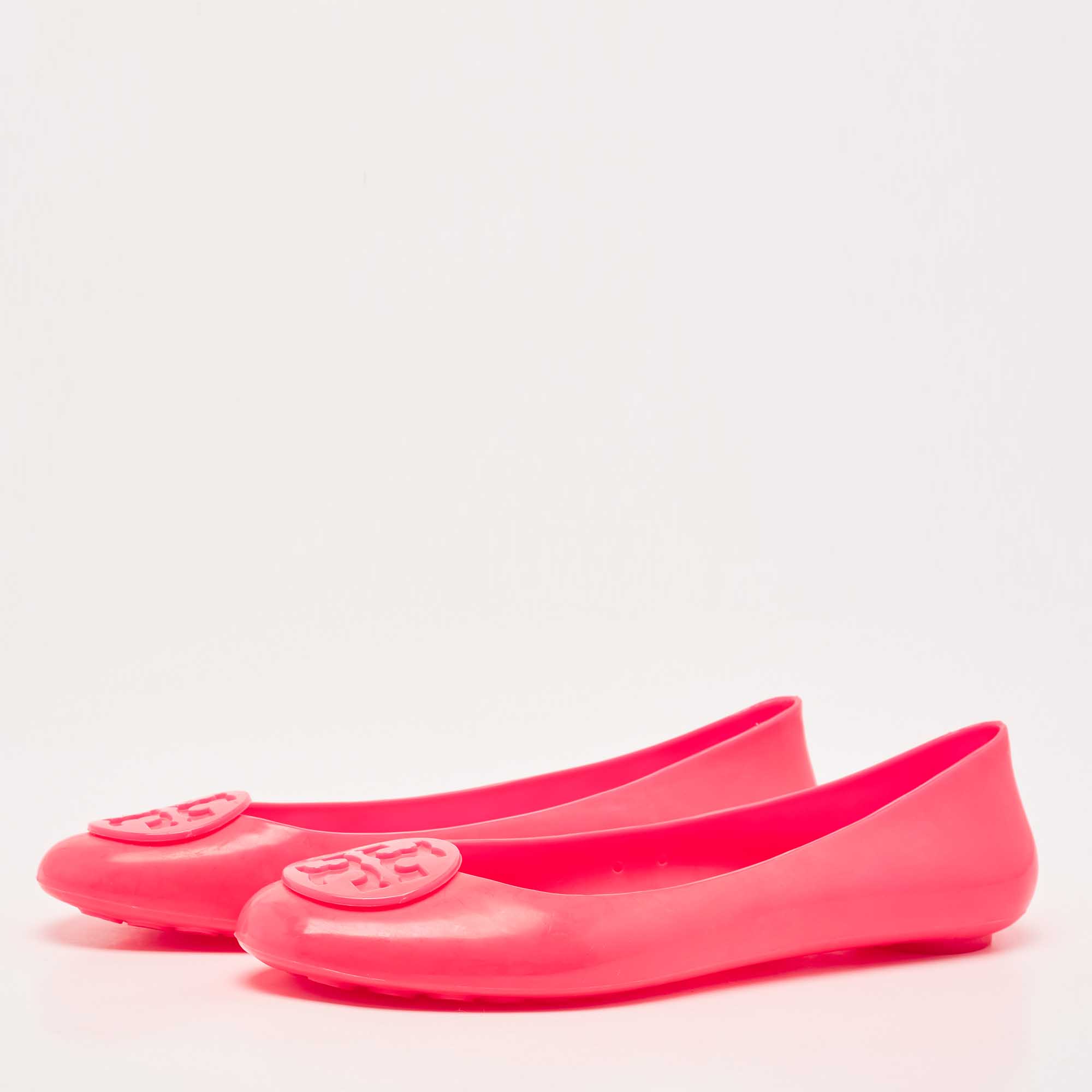 

Tory Burch Pink Rubber Ballet Flats Size