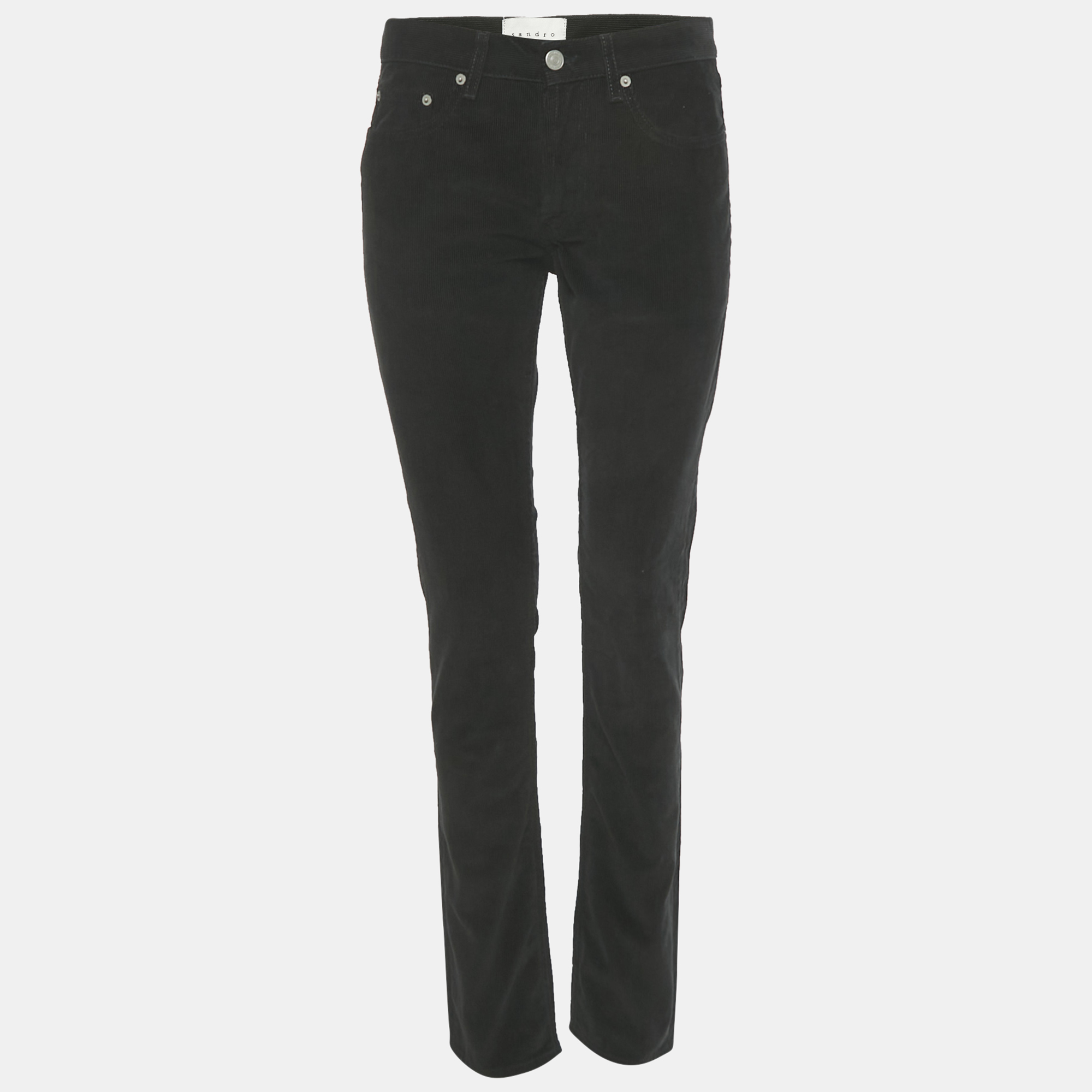 

Sandro Black Corduroy Skinny Jeans M/Waist 29"