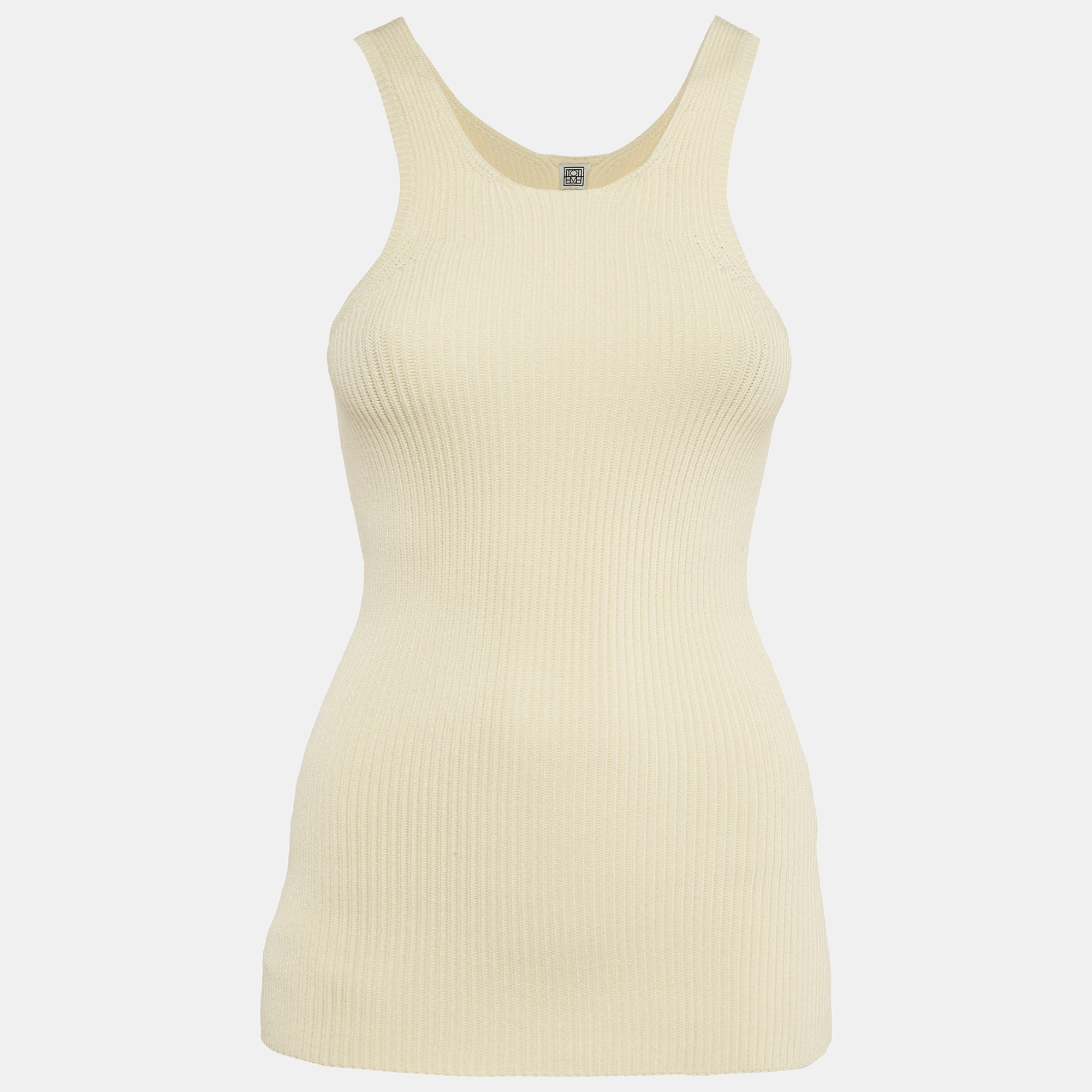 

Toteme Cream Rib Knit Tank Top XS