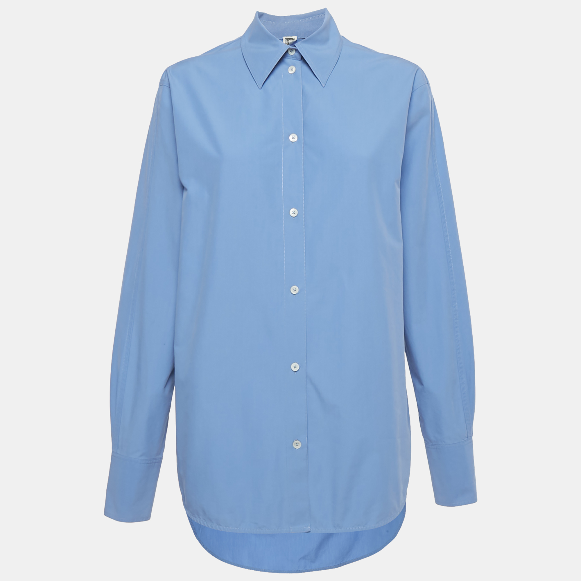 Pre-owned Totême Blue Cotton Kimono Sleeve Shirt Xs