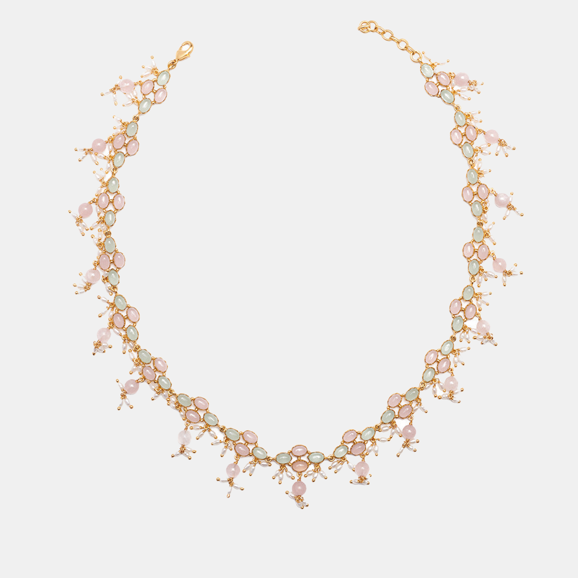 Pre-owned Aulerth X Tribe Amrapali Pastel Blooms Fine Necklace C1-22