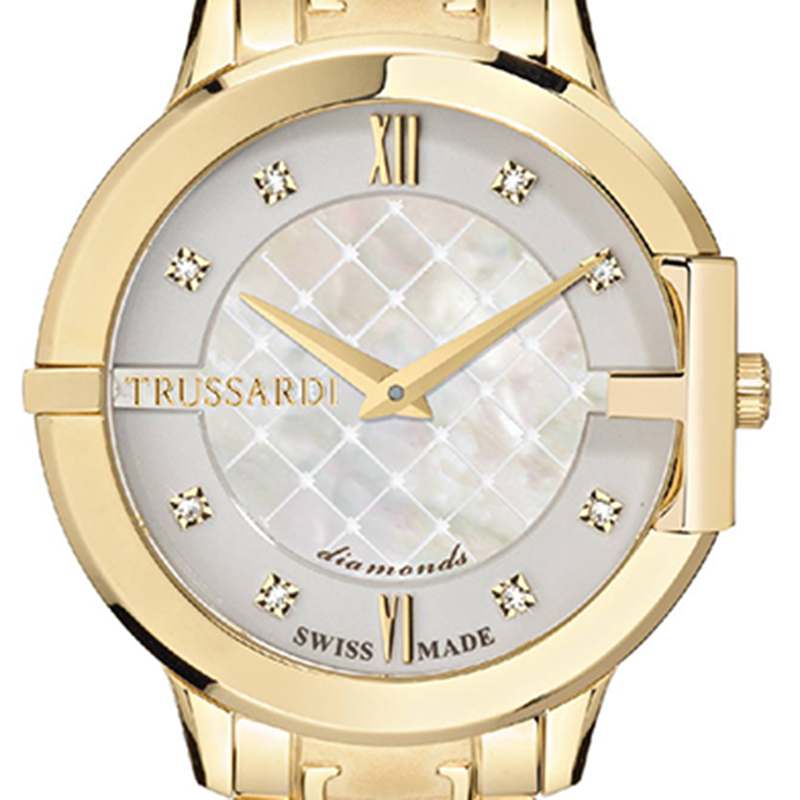 

Trussardi White Gold Plated Stainless Steel Heket Women's Wristwatch