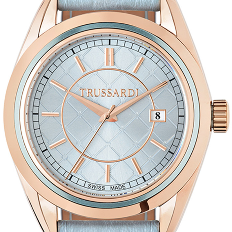 

Trussardi Light Blue Rose Gold Plated Stainless Steel Galleria Women's Wristwatch