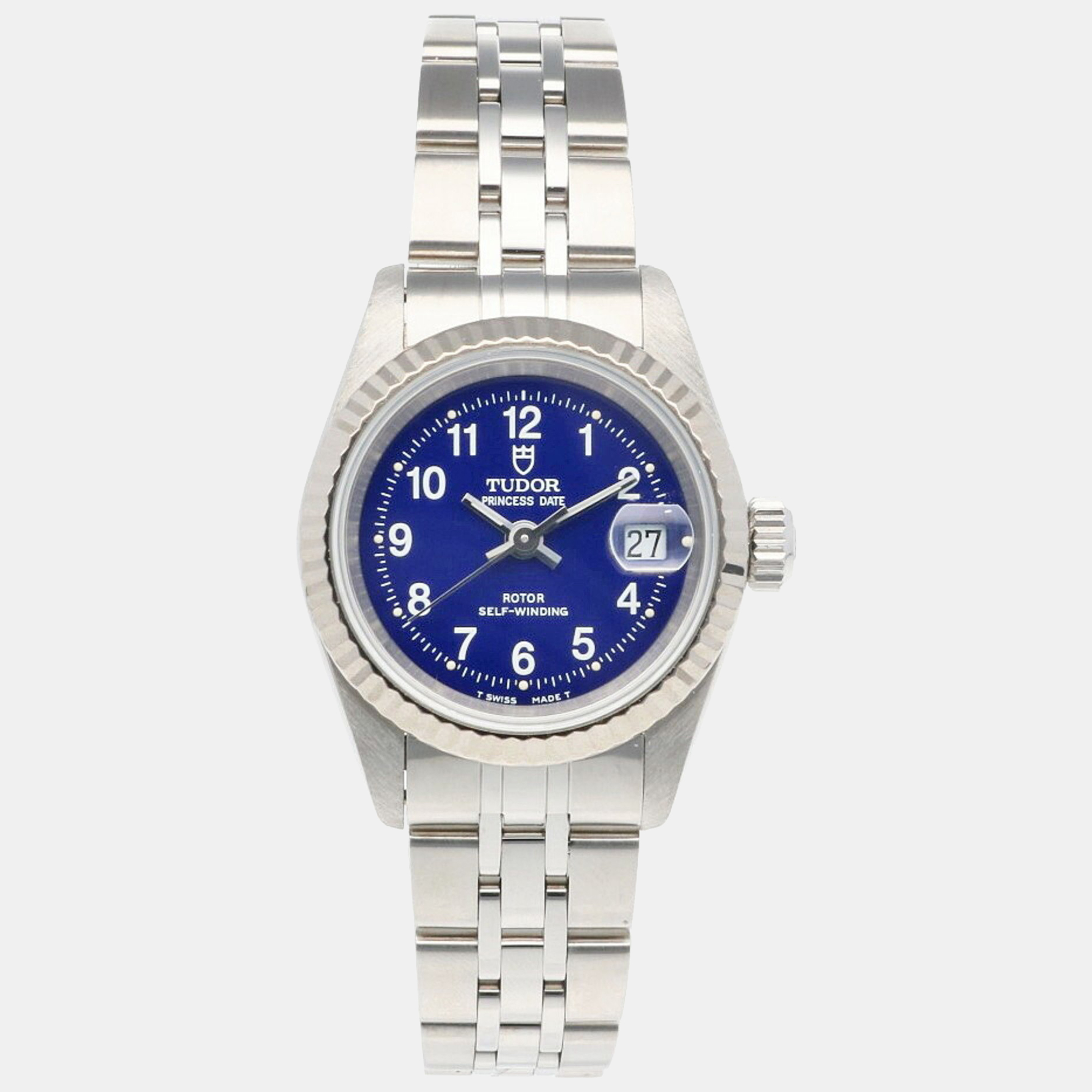 

Tudor Navy Stainless Steel Prince Date Automatic Women's Wristwatch 25 mm, Navy blue