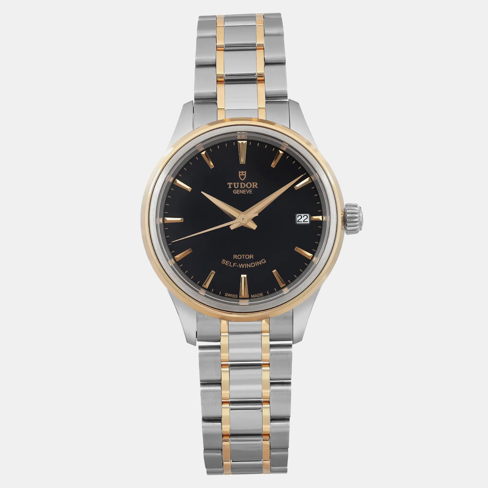 

Tudor Style  Gold Steel Black Dial Women's Automatic Women's Wristwatch