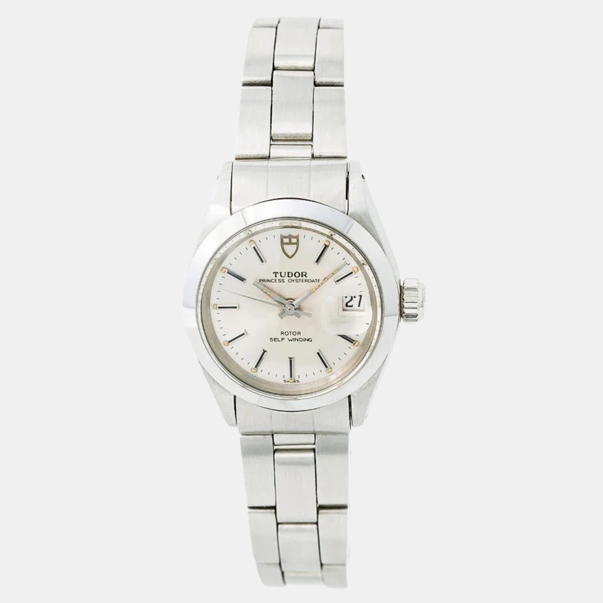 

Tudor Silver Stainless Steel Prince Oysterdate 92400 Automatic Women's Wristwatch 25 mm