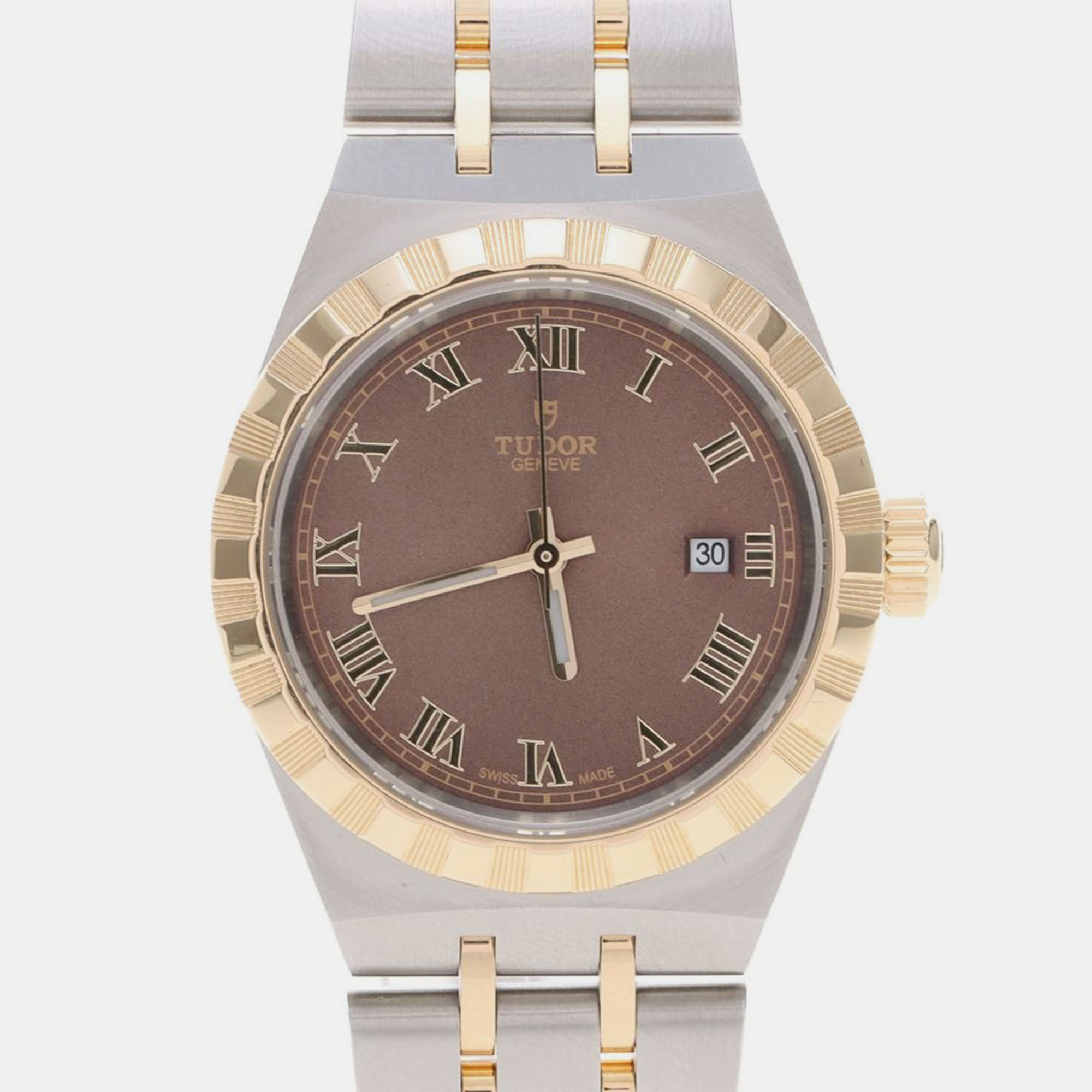 

Tudor Royal 28303 Automatic Yellow Gold Stainless Steel Women's Wristwatch 28 mm, Brown
