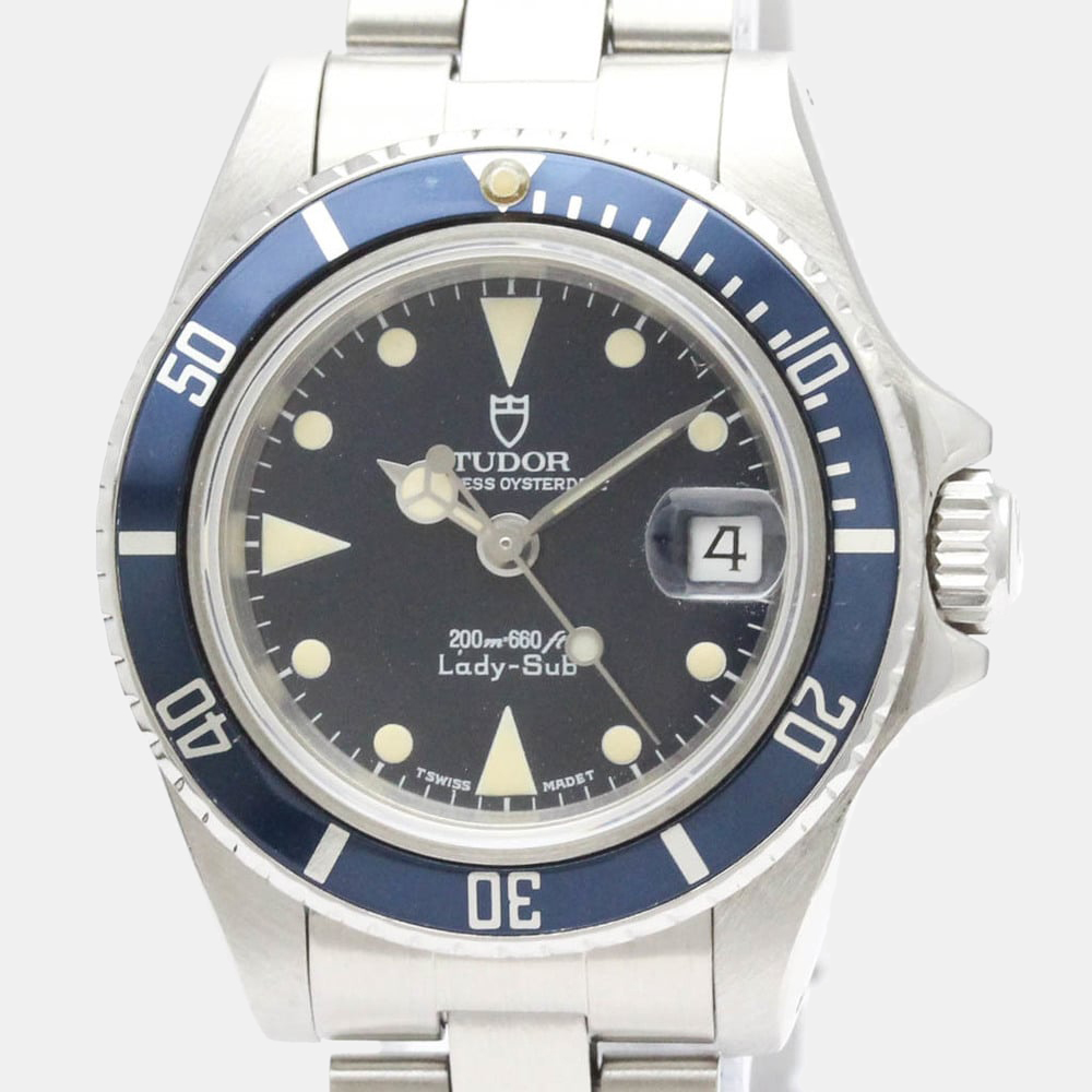 

Tudor Blue Stainless Steel Lady Sub 96090 Automatic Women's Wristwatch 27 mm