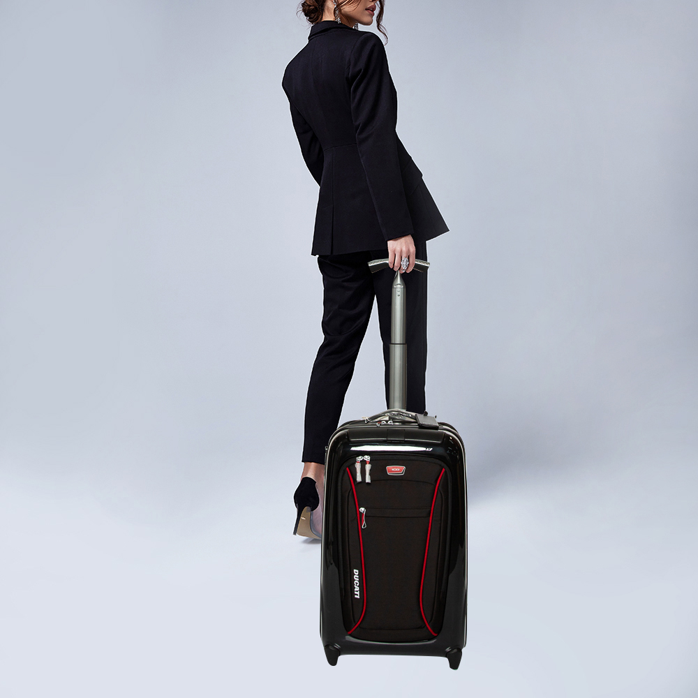 

Tumi Black/Red Nylon Hardcase Ducati Evoluzione International Carry On Luggage