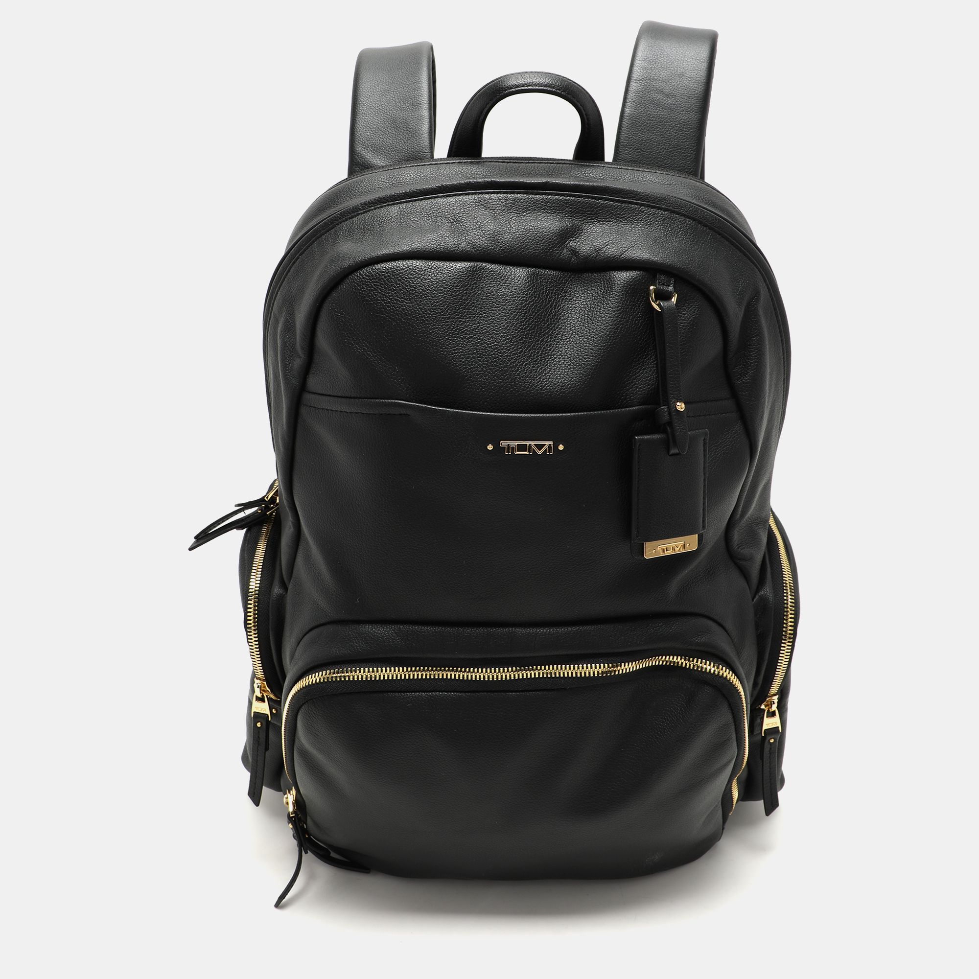 

TUMI Black Leather Voyageur Calais Backpack