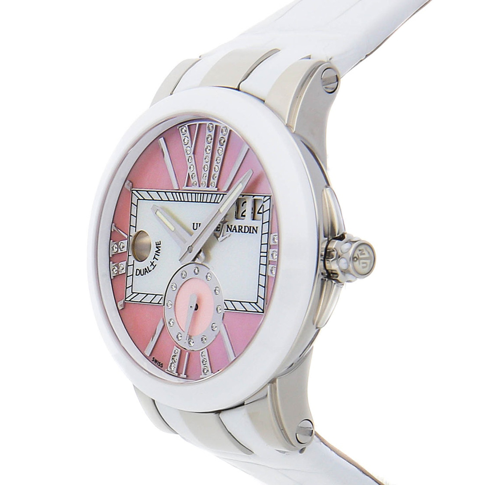 

Ulysse Nardin Pink Diamonds Stainless Steel Executive Dual Time Lady