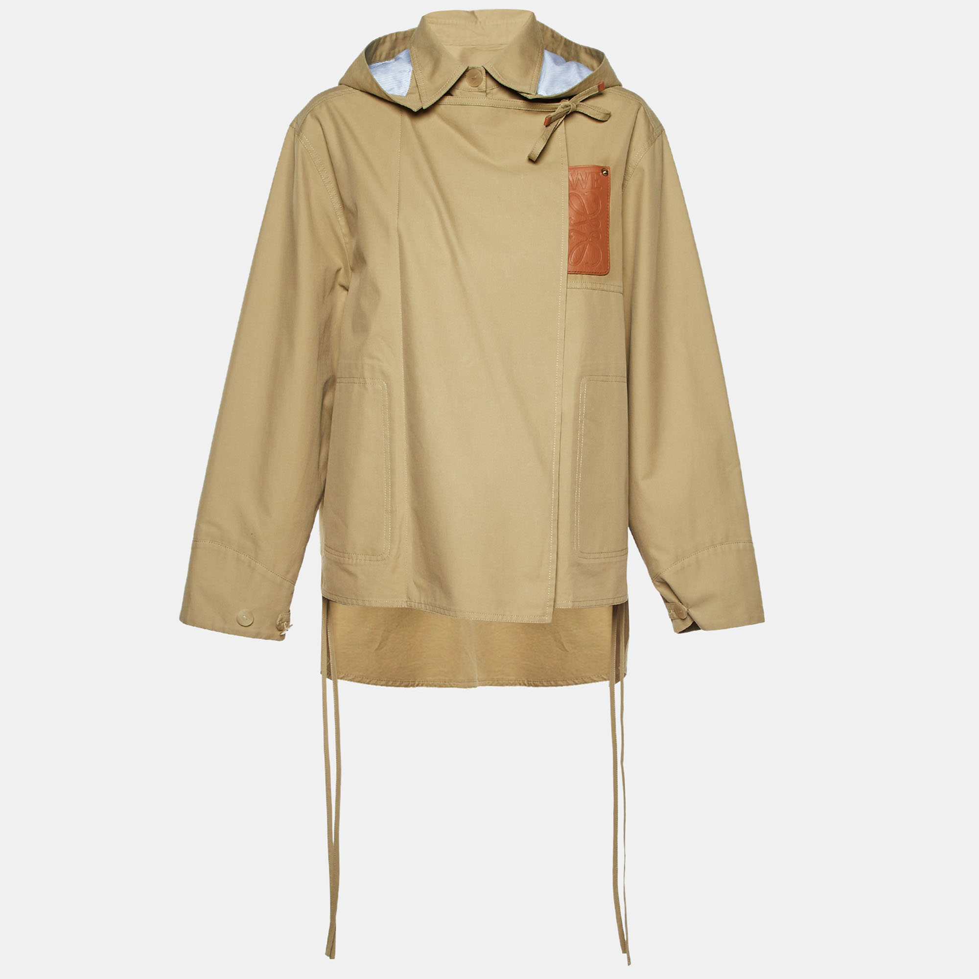 

Loewe Beige Cotton Cut-Out Hooded Parka M