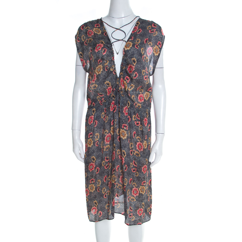Pre Owned Isabel Marant Etoile Multicolor Drecious Floral Printed Dress L