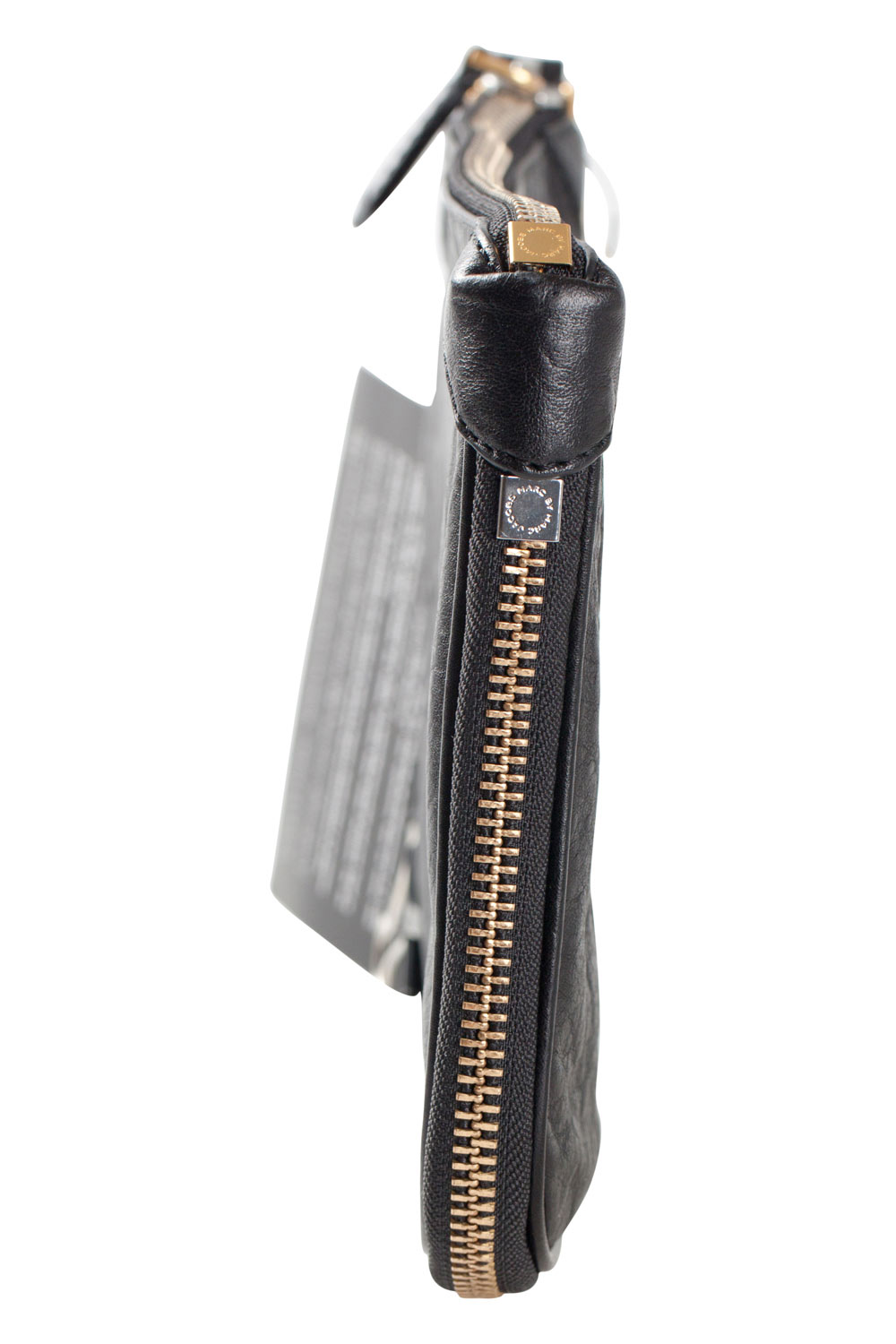 

Marc by Marc Jacobs Black Leather Expandable Zip Wristlet Clutch