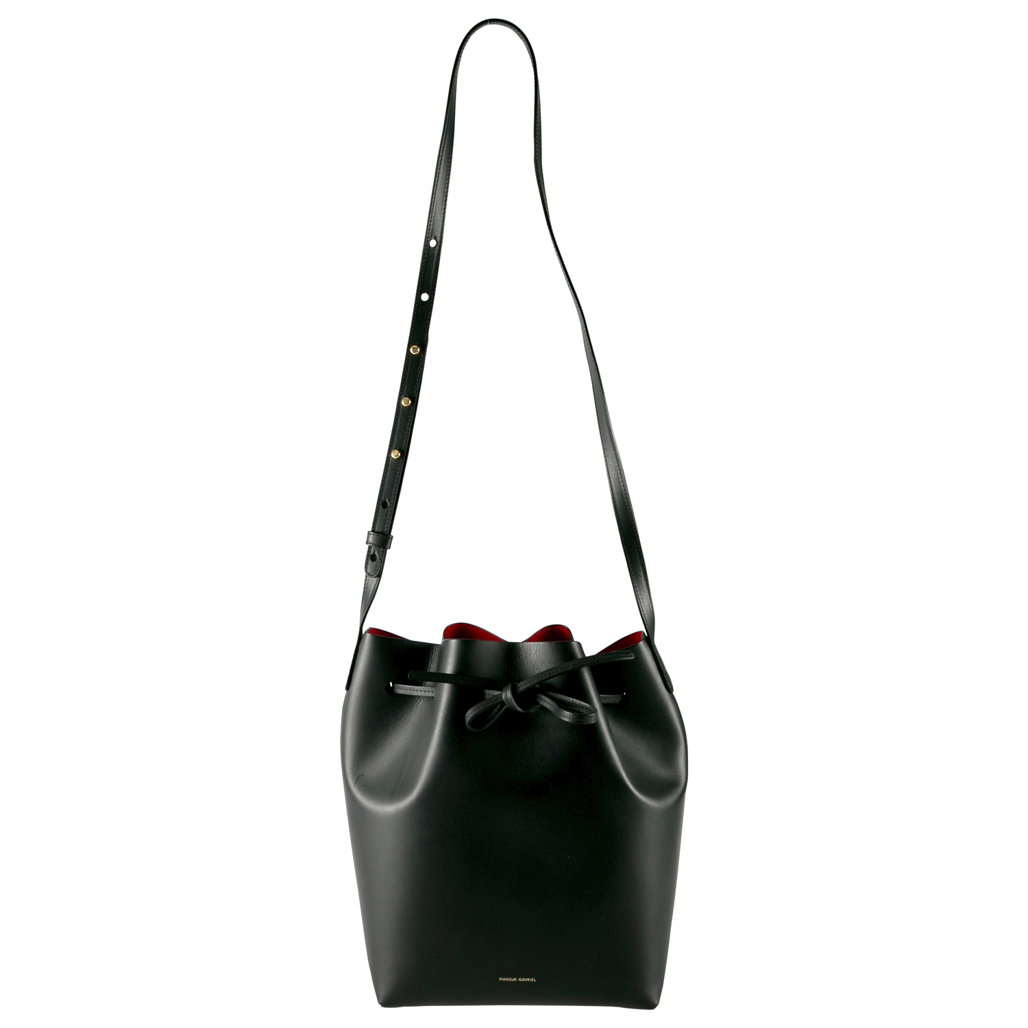 

Mansur Gavriel Black Leather Bucket Bag