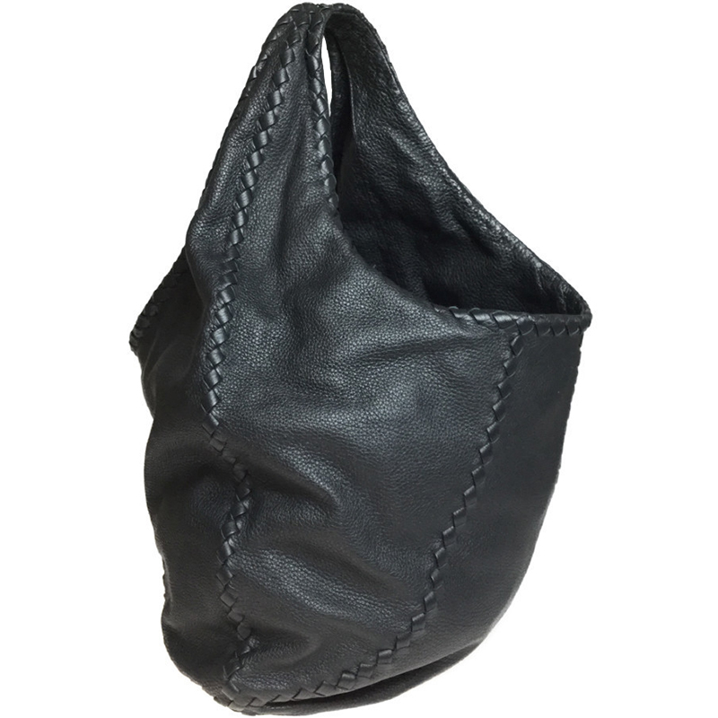 

Bottega Veneta Black Leather One Shoulder Bag