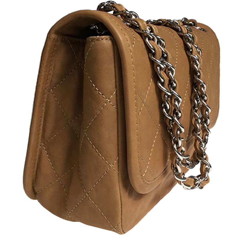 

Chanel Brown Matrasse Lambskin Leather Chain Shoulder Bag