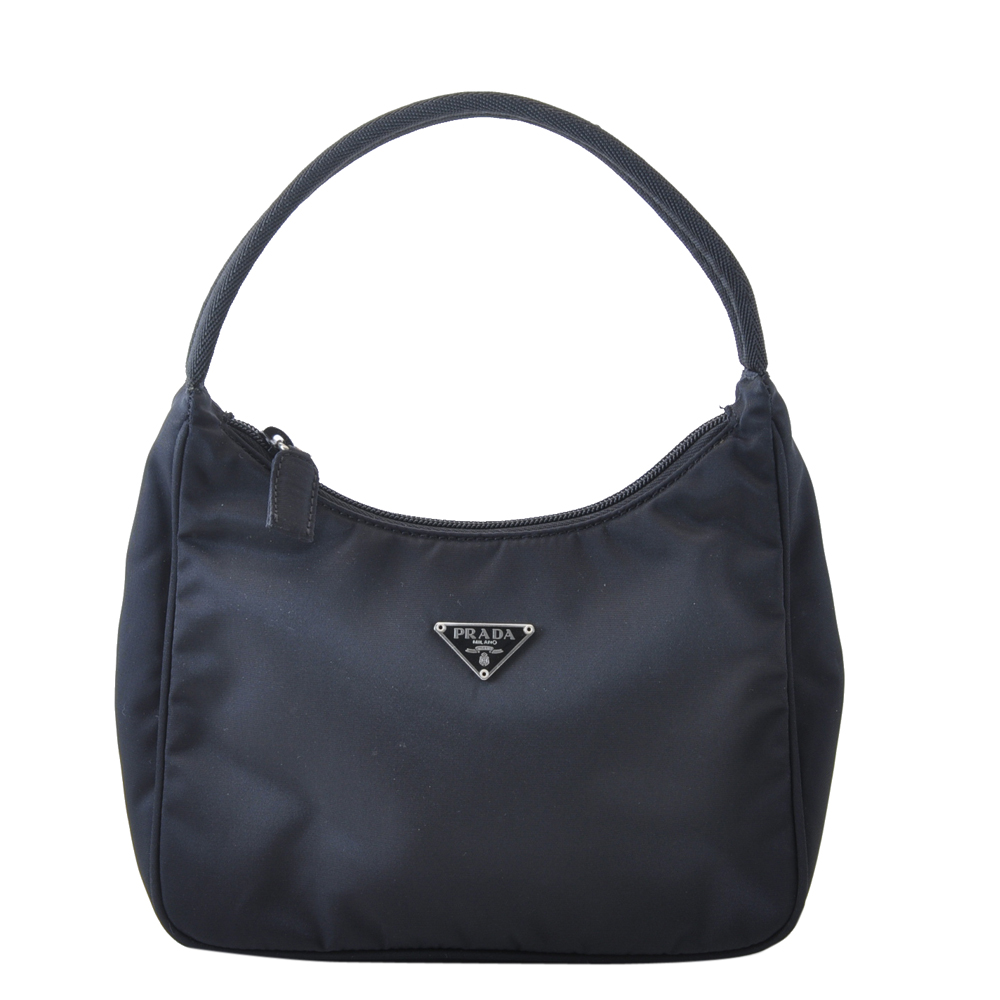 black nylon shoulder bag
