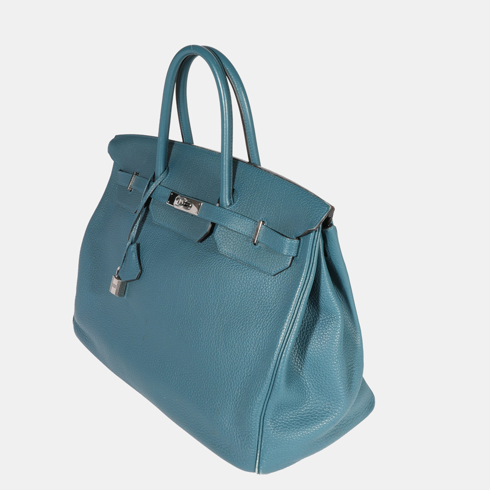 

Hermès Colvert Togo Birkin 40 PHW, Blue