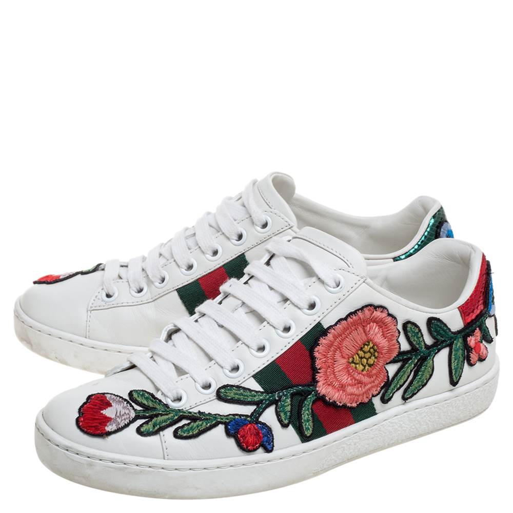 gucci white and red shoes