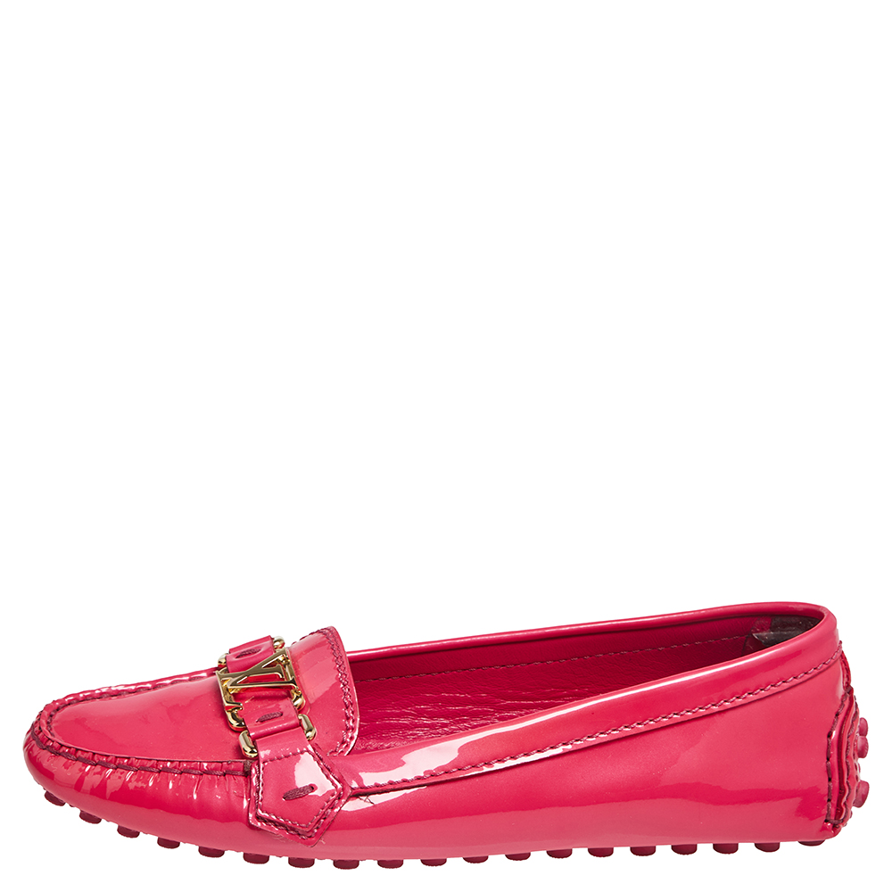 

Louis Vuitton Pink Leather Oxford Slip On Loafers