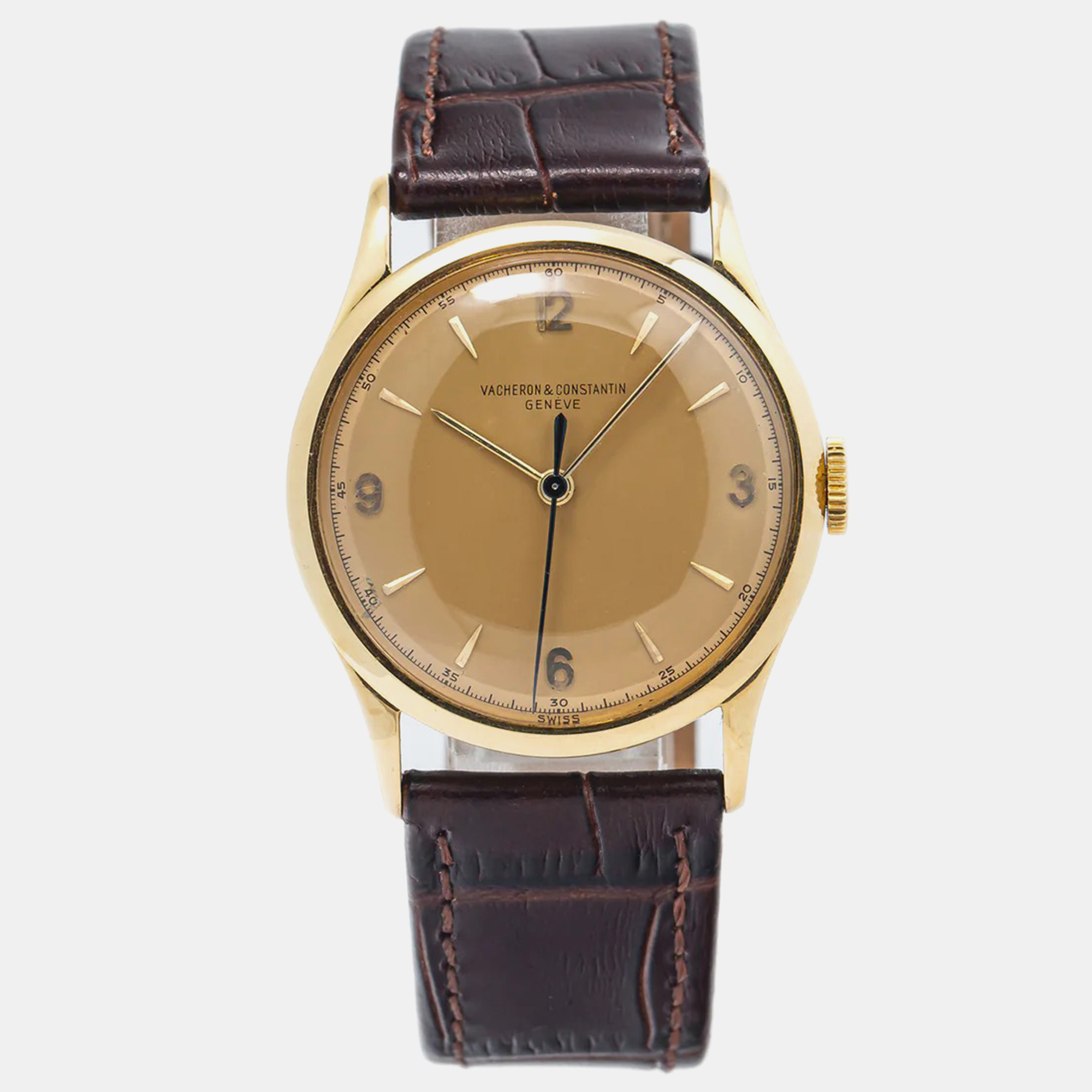 

Vacheron Constantin Brown 18k Yellow Gold V454 Women's Wristwatch