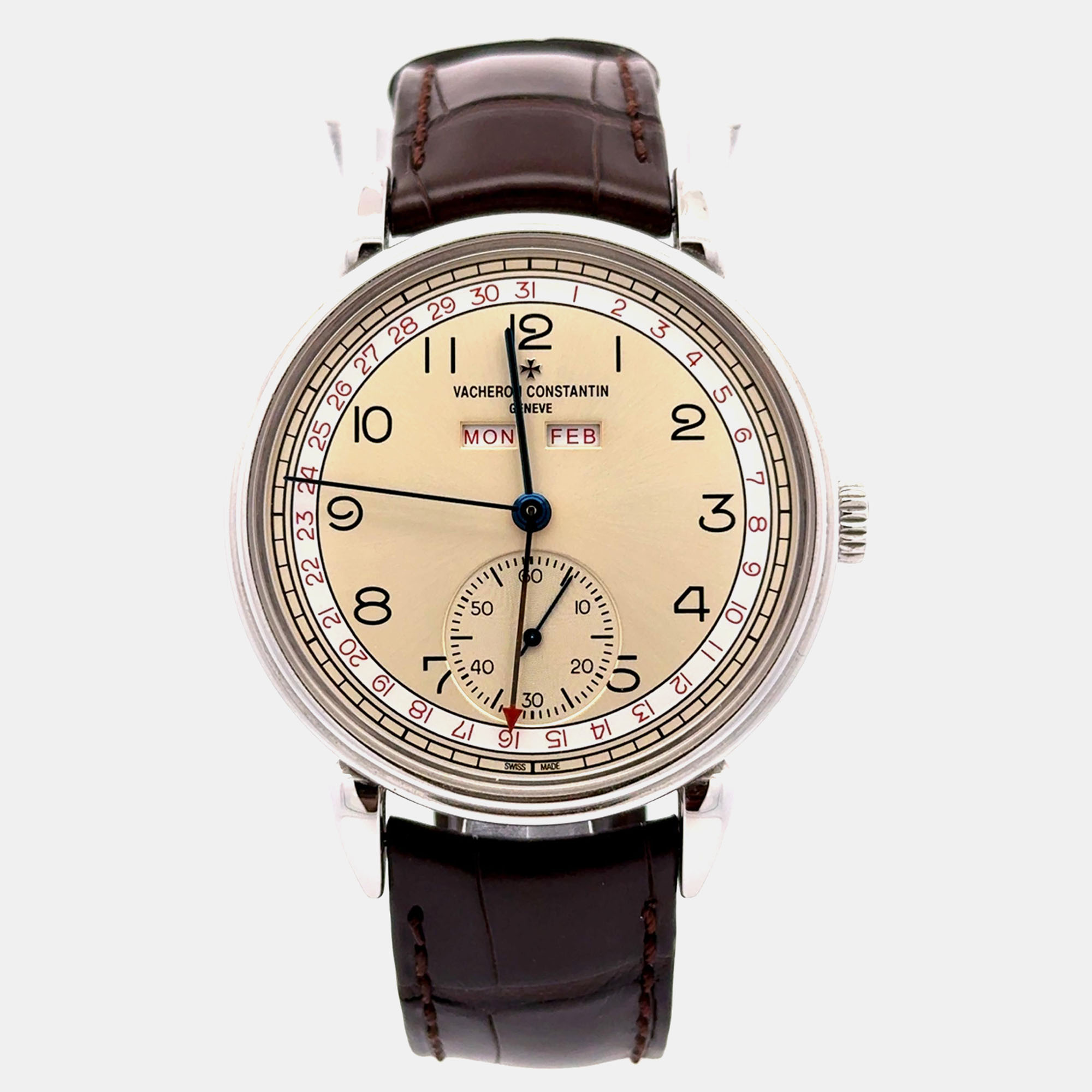 Vacheron Constantin Historiques Triple Calendrier 1942 3110V/000A-B425 Manual Winding Champagne Dial Stainless Steel Women’s Wristwatch 40 mm