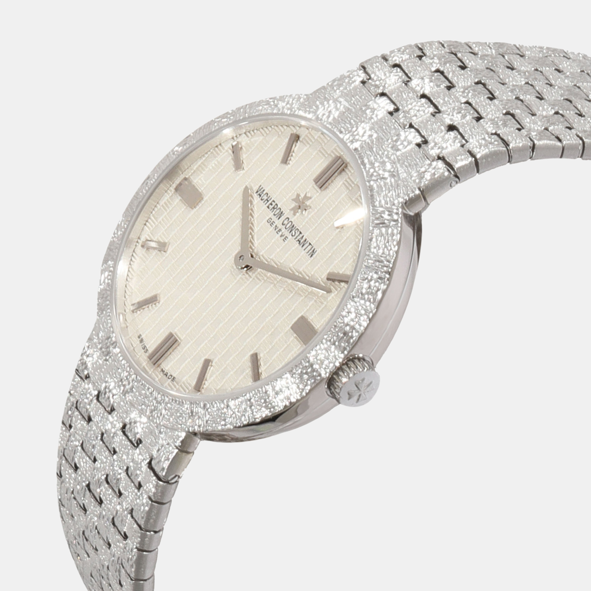 

Vacheron Constantin Silver 18k White Gold Patrimony 25162 Quartz Women's Wristwatch 29 mm