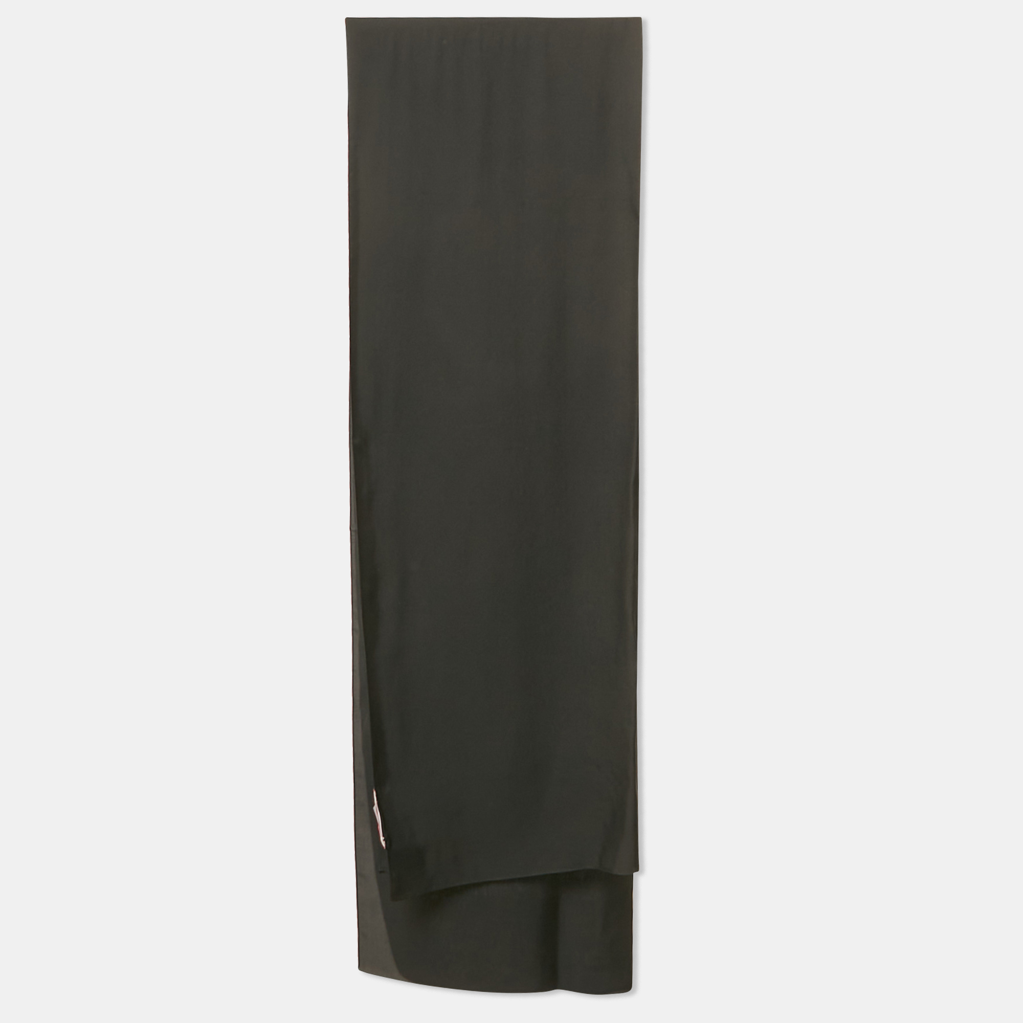 

Valentino Black Logo Silk Crepe Stole