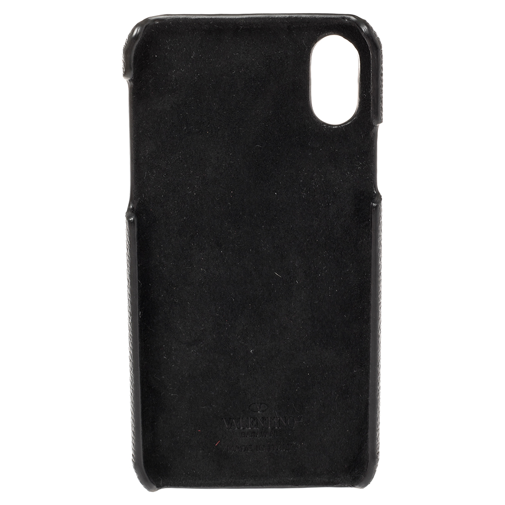 

Valentino Black Leather VLOGO iPhone  Cover