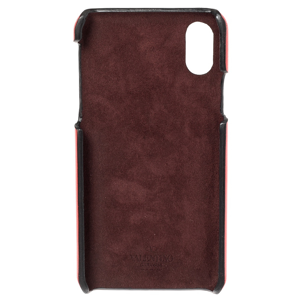

Valentino Rouge Leather Love iPhone X/XS Case, Red