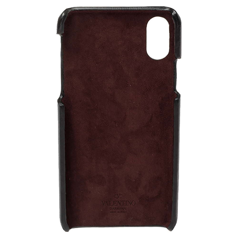 

Valentino Black Leather Love iPhone X/XS Case Size