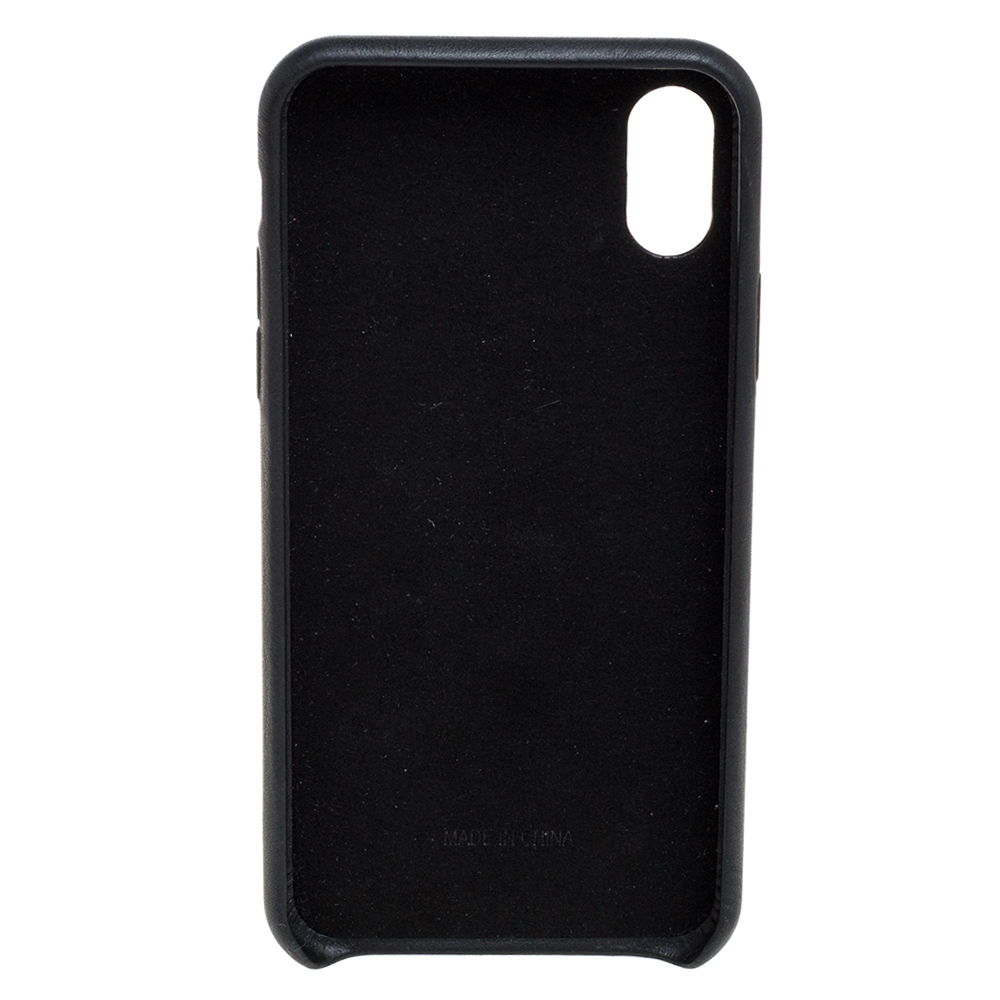 

Valentino Black Leather VLTN IPhone X Cover
