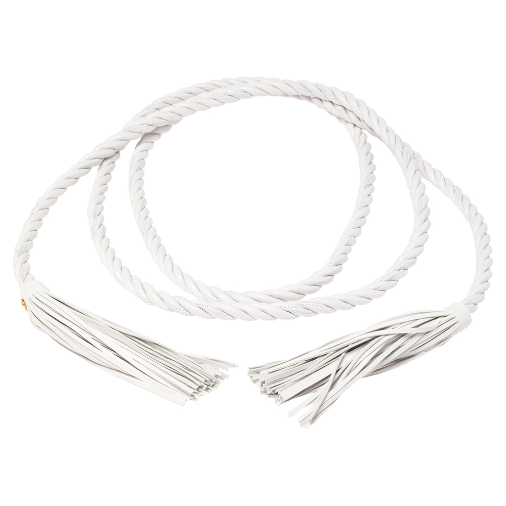 

Valentino Bianco Ottico The Rope Buckle Belt, White