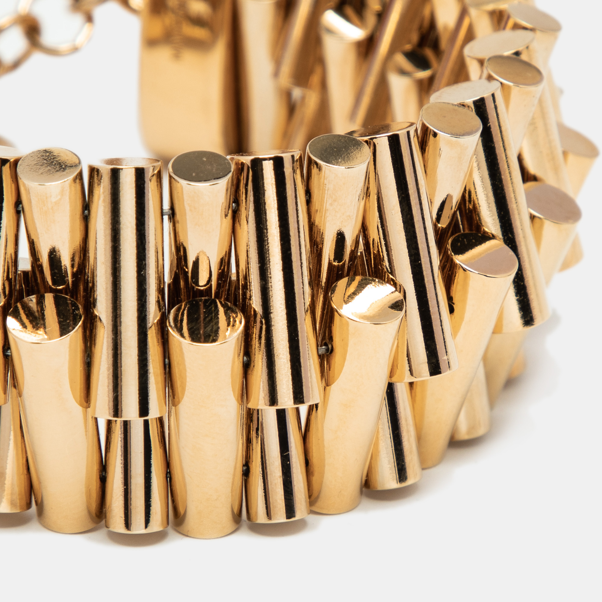 

Valentino Gold Tone Metal Meshes of Desire Bracelet