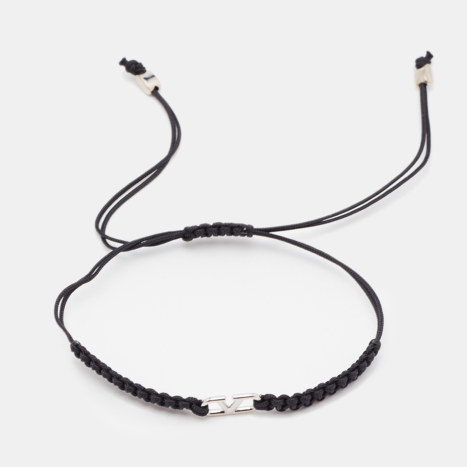 

Valentino Vlogo Silver Tone Cord Bracelet