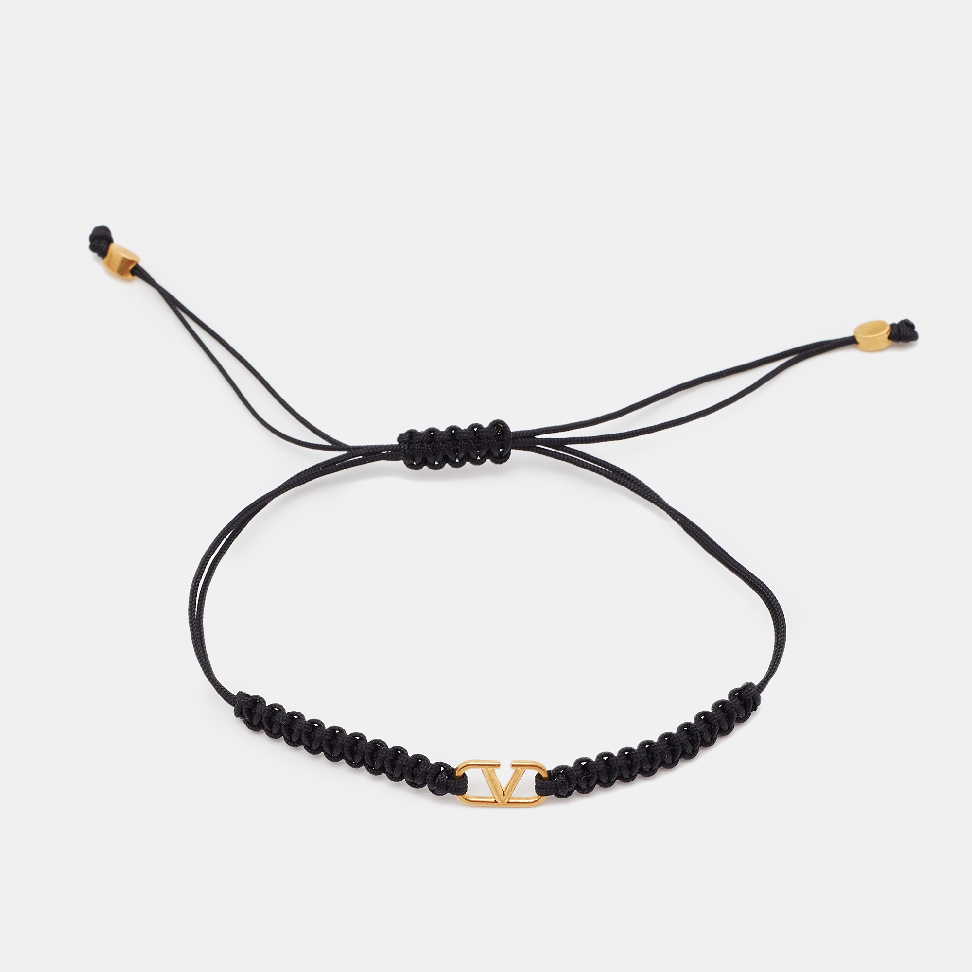 

Valentino Vlogo Gold Tone Cord Bracelet