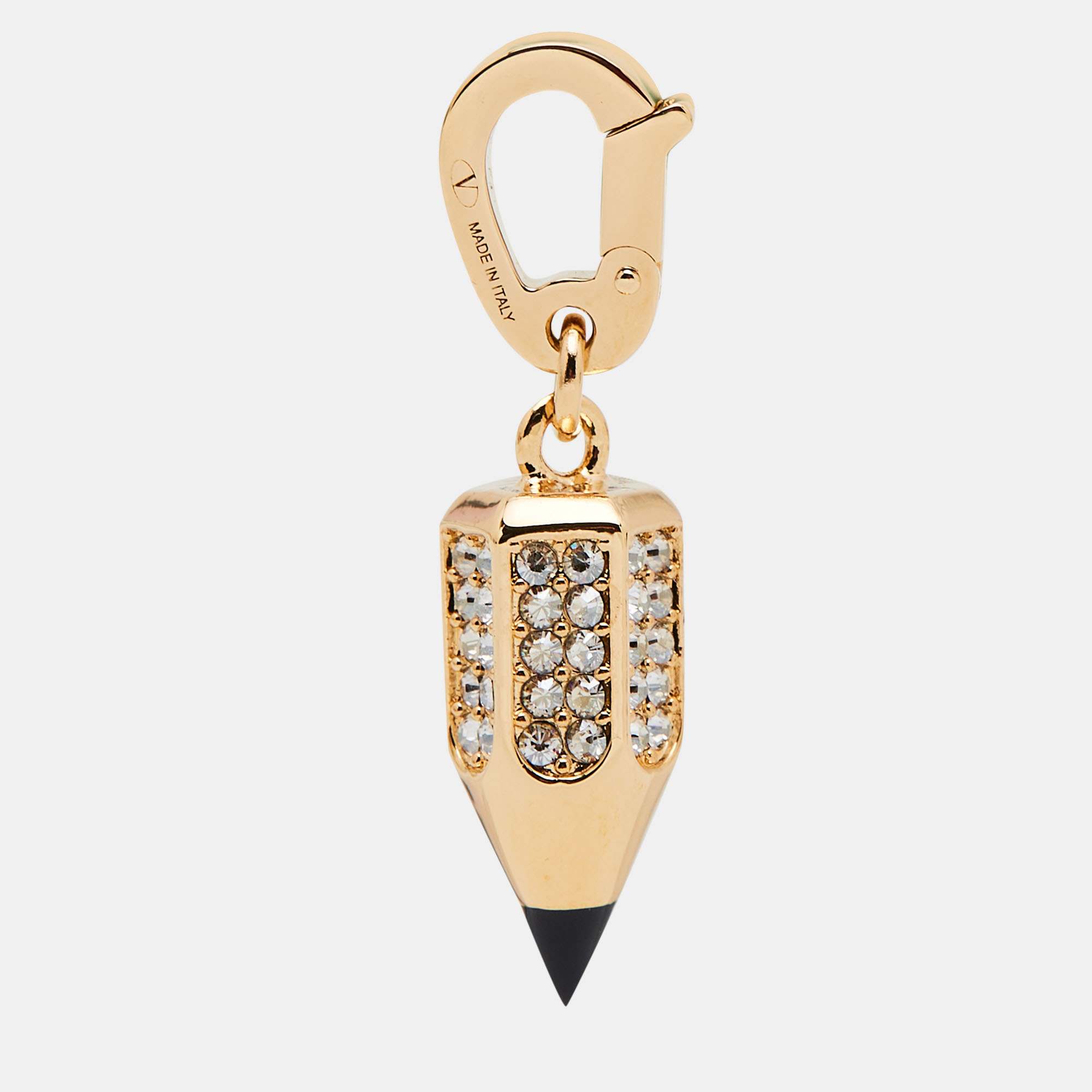 

Valentino Enamel Crystal Gold Tone Pencil Charm