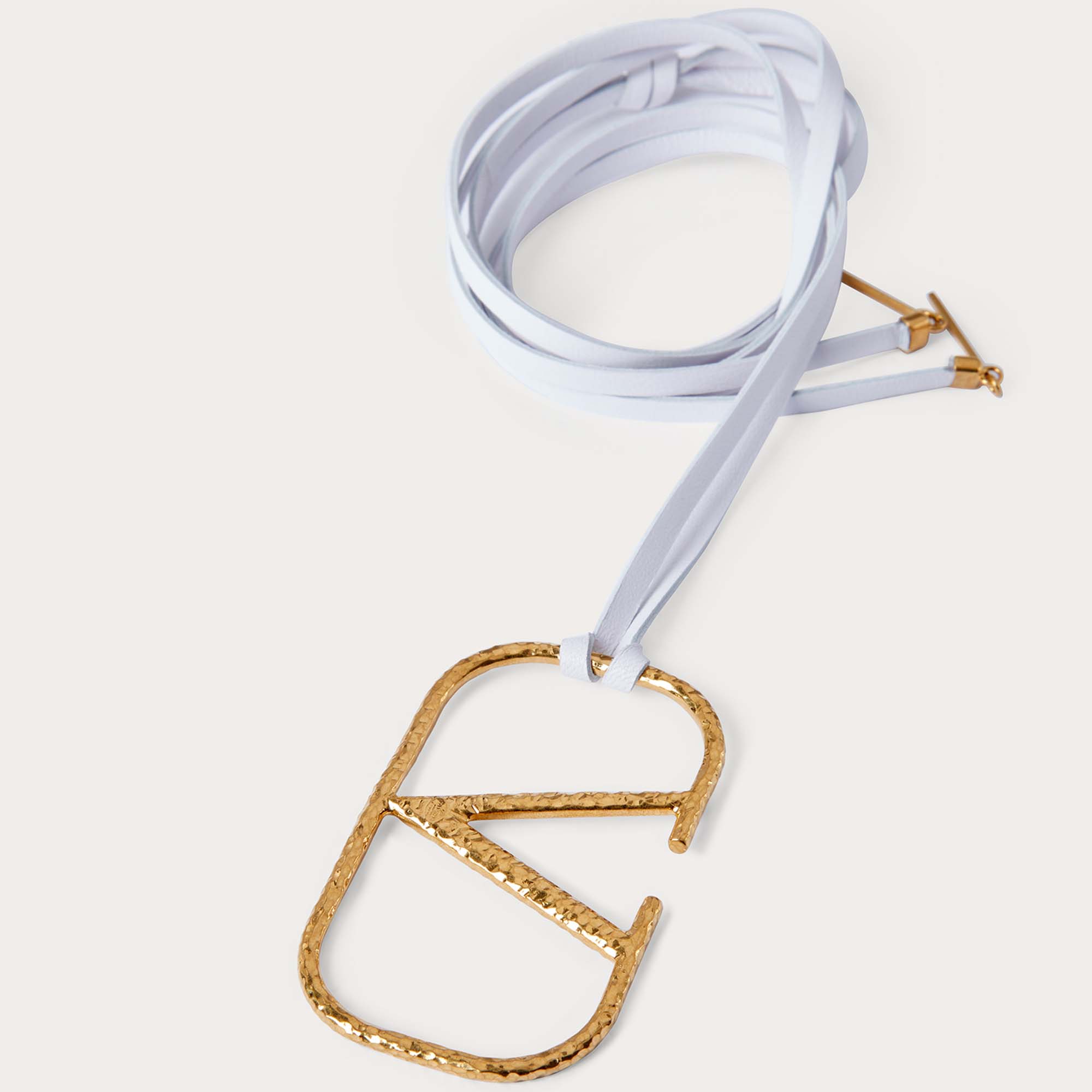 

Valentino Vlogo Gold Tone Cord Necklace