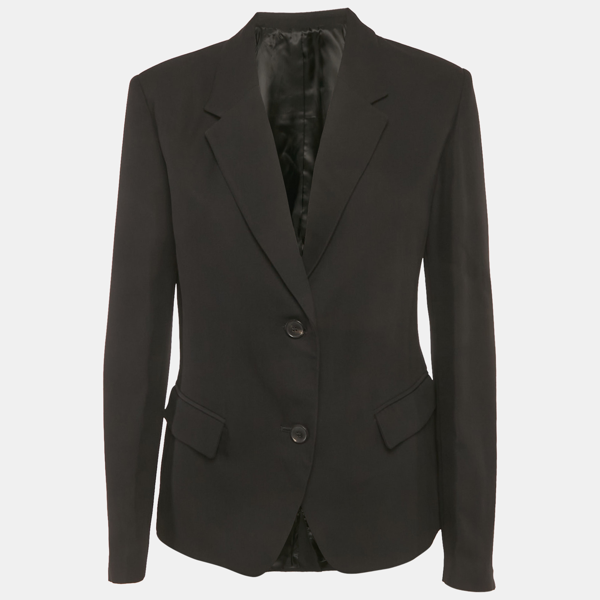

Valentino Black Silk Tailored Blazer M