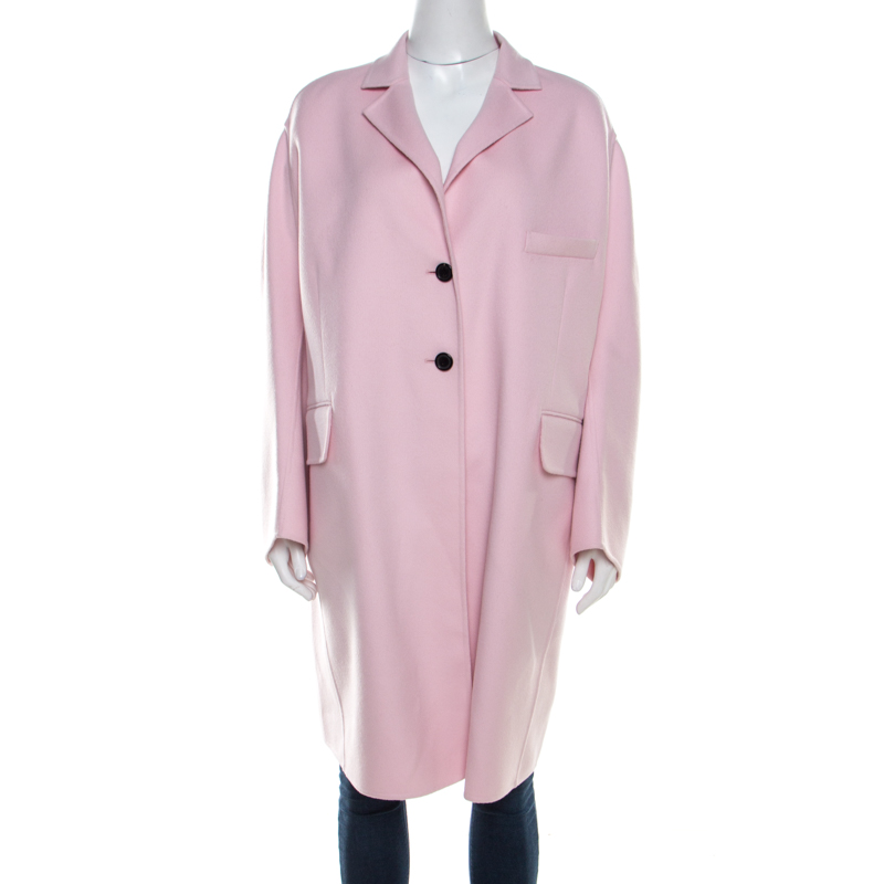 Valentino Comfit Wool and Cashmere Single Breasted Coat S