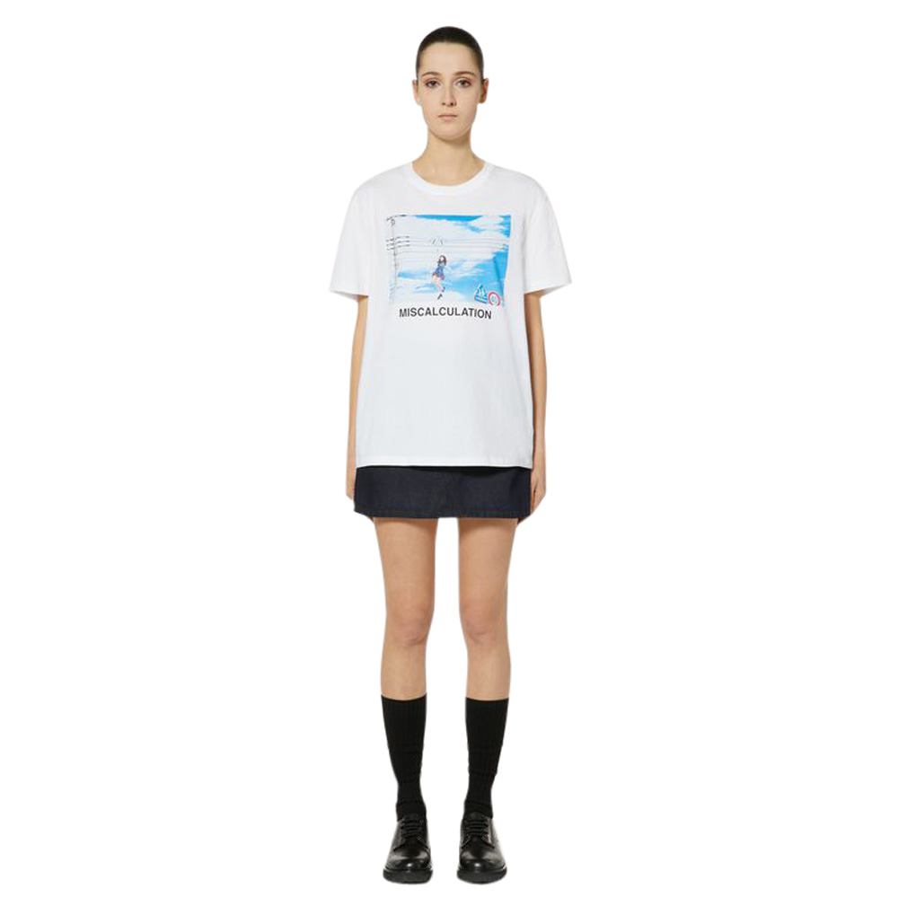 

Valentino White Cotton Izumi Miyazaki Print Crew Neck T Shirt