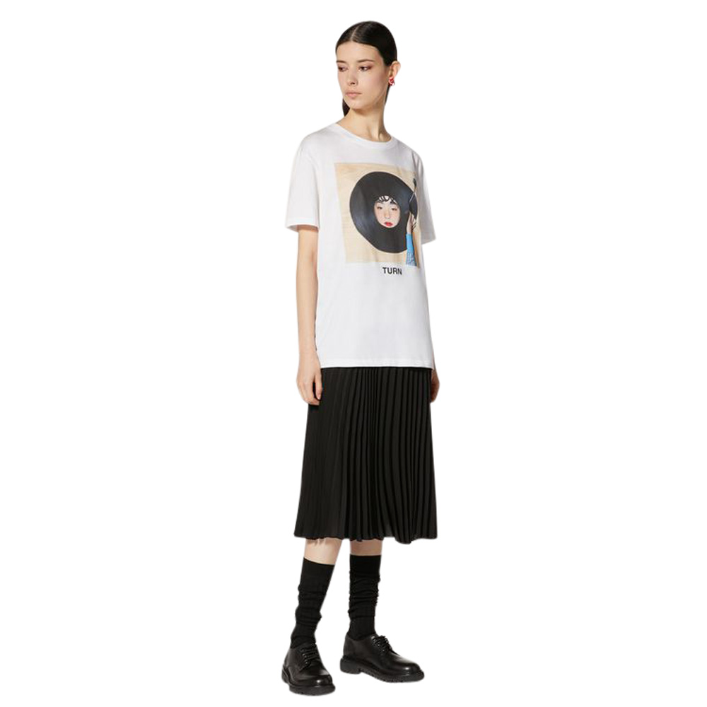 

Valentino White Cotton Izumi Miyazaki Print Crew Neck T Shirt